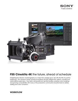 F55 CineAlta 4K the future, ahead of schedule