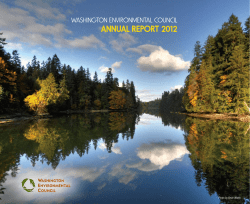 2012 Annual Report - Washington Environmental Council