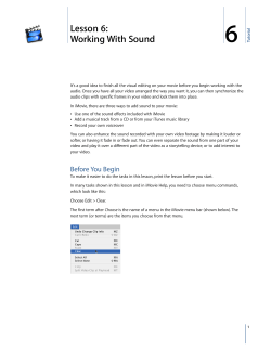 iMovie Tutorial, Lesson #6