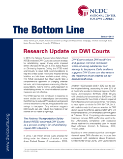 The Bottom Line - DUI and DWI Courts
