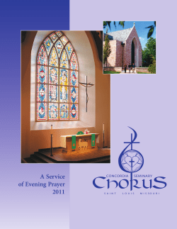 A Service of Evening Prayer 2011
