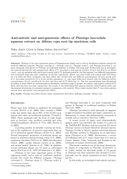 Anti-mitotic and anti-genotoxic effects of