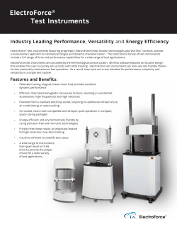 ElectroForce&reg; Test Instruments ElectroForce&reg; Test