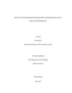 MOLECULAR MASS DEPENDENT MECHANICAL PROPERTIES