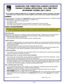 guidelines for completing alberta students finance funding