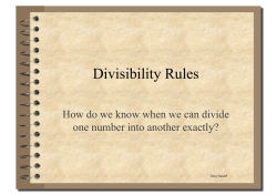 Divisibility Rules