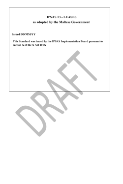 IPSAS 13 - LEASES as adopted by the Maltese Government
