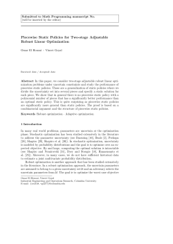 Piecewise Static Policies for Two-stage Adjustable Robust Linear