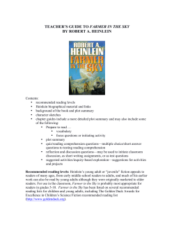 teacher`s guide to farmer in the sky by robert a. heinlein
