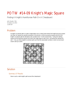 POTW #14-09 Knight`s Magic Square