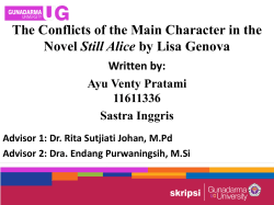 The Conflicts of the Main Character in the Novel Still Alice by Lisa