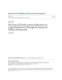 The Poet and Death: Literary Reflections on Capital Punishment