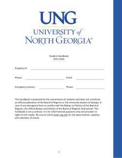 UNG Student Handbook