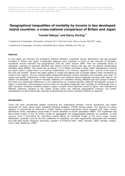 Geographical inequalities of mortalitybyincome in two developed