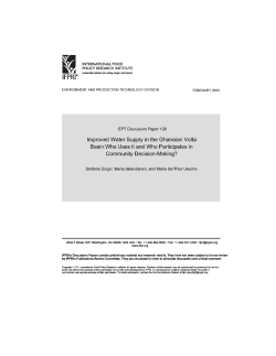 Improved water supply in the Ghanaian Volta Basin