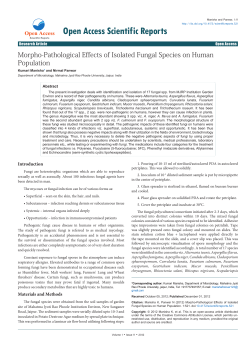 Morpho-Pathological Effects of Isolated Fungal Species on Human
