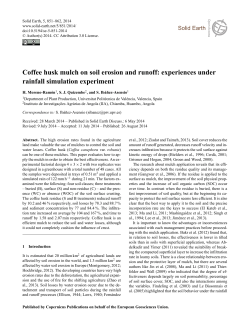 Coffee husk mulch on soil erosion and runoff: experiences under