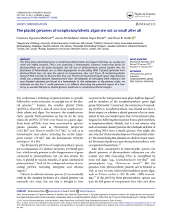 The plastid genomes of nonphotosynthetic algae are not so small