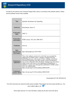 Title Spatially distributed cell signalling Author(s)
