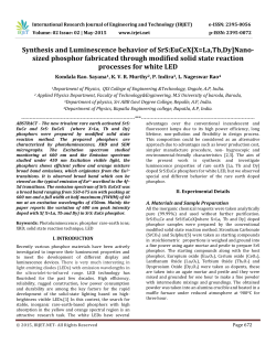 Synthesis and Luminescence behavior of SrS:EuCeX[X=La