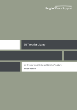 EU Terrorist Listing