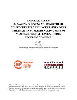 practice alert: in voisine v. united states