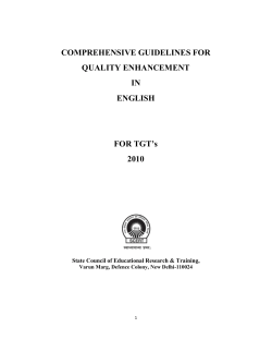 Comprehensive Guidelines for Quality Enhancement