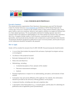 CALL FOR RESEARCH PROPOSALS Executive