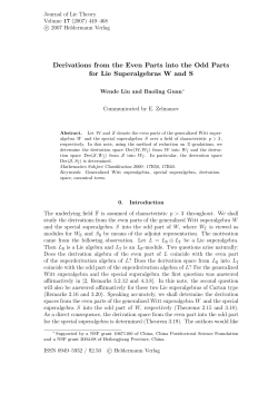 Derivations from the Even Parts into the Odd Parts for Lie