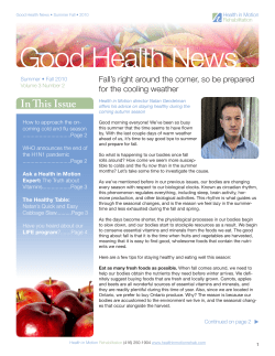 Good Health News - Health in Motion Rehabilitation