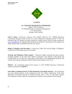 March 5, 2015 - North Carolina Wildlife Resources Commission