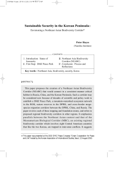 Sustainable Security in the Korean Peninsula