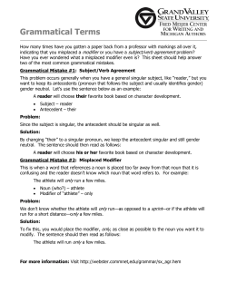 Grammatical Terms