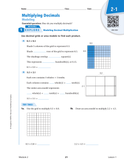 Use decimal grids or area models to find each product.