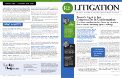 tenant`s Right to Just Compensation in