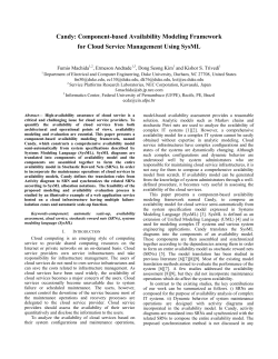 Candy: Component-based Availability Modeling Framework for