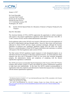 AICPA Comments on Section 263A(f)