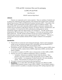 FTIR and DSC of polymer films used for packaging