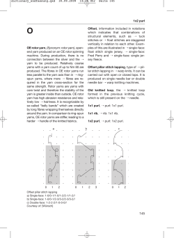 1x2 purl OE rotor yarn, (Synonym: rotor yarn), open