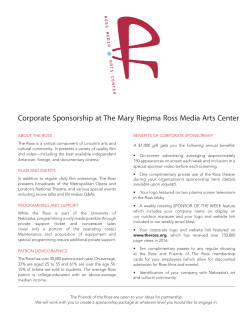 Corporate Sponsorship at The Mary Riepma Ross Media Arts Center