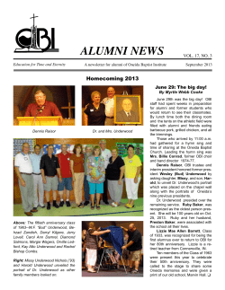 September 2013 - Oneida Baptist Institute