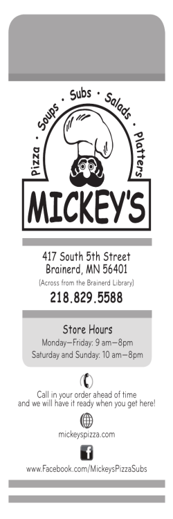 Menu - Mickey`s