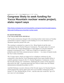 Congress likely to seek funding for Yucca Mountain, state report says