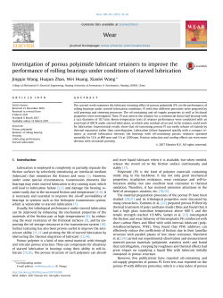 Investigation of porous polyimide lubricant retainers to improve the