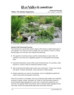 Paths: The Garden Organizers