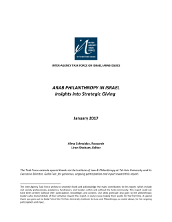Arab Philanthropy in Israel