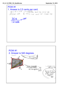 POW #1 2. Answer is 540 degrees.