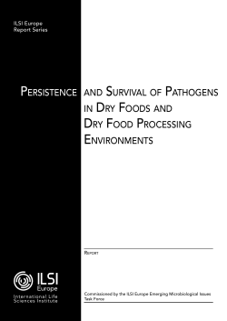 PERSISTENCE AND SURVIVAL OF PATHOGENS IN DRY FOODS