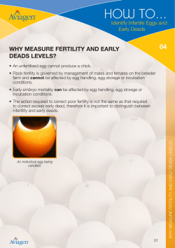 How to Identify Infertile Eggs and Early Debries