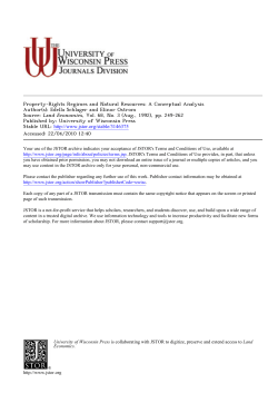 Property-Rights Regimes and Natural Resources